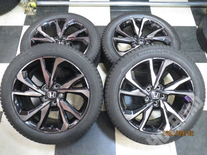 【豊田店】HONDA ホンダ シビック FK7 純正 18インチ ヴェゼル 8J +50 5H114.3 中古 23年製 スタッドレス MICHELIN X-ICE XI3 225/50R18 新品