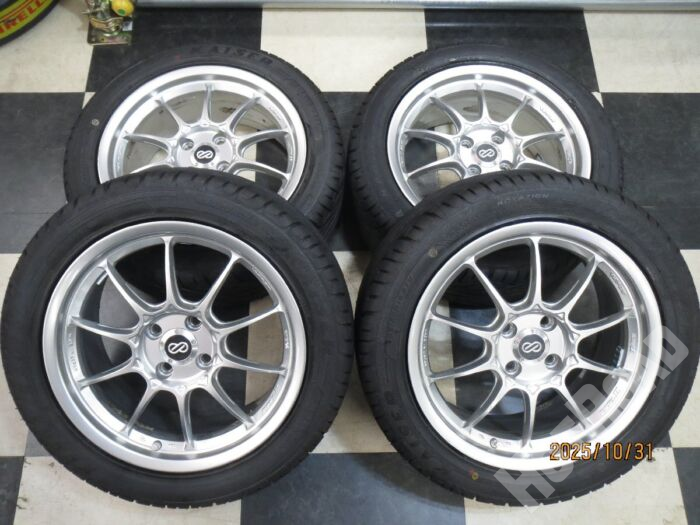 【豊田店】ENKEI RPF1Ⅱ 16インチ ヴィッツRS ロードスター 7J +45 4H100 中古 25年製 KENDA KAISER KR20 205/50R16 新品 エンケイ 軽量ホイール