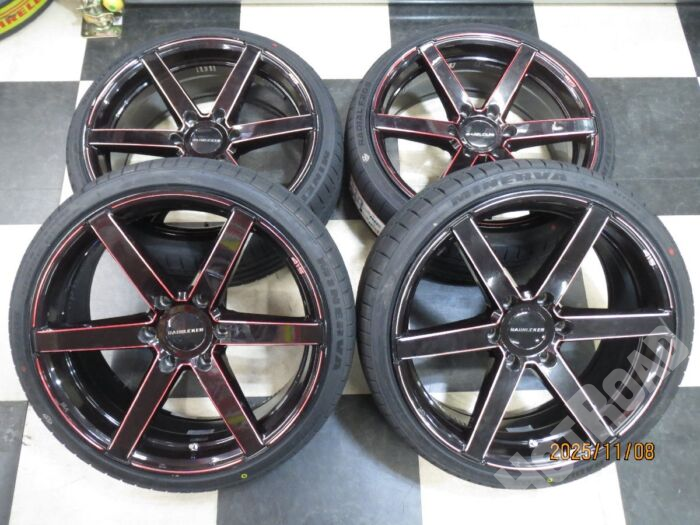 【豊田店】415コブラ BADRUCKER SD-6 20インチ ローダウンハイエース 8.5J +34 6H139.7 中古 25年製 MINERVA F205 225/35R20 新品