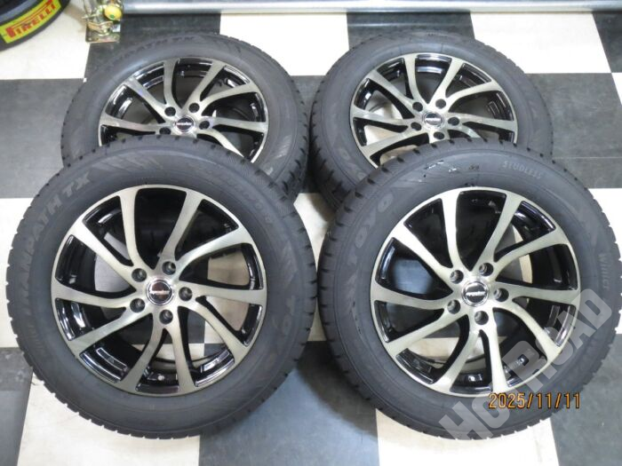 【豊田店】阿部商会 LA STRADA 17インチ アルファード ヴェルファイア 7J +48 5H114.3 中古 22年製 スタッドレス TOYO TRANPATH TX 225/60R17 中古