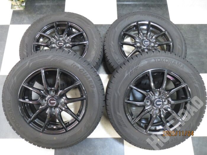 【豊田店】ホットスタッフ G-SPEED 14インチ ヴィッツ ヤリス 5.5J +45 4H100 中古 22年製 スタッドレス YOKOHAMA ice GUARD IG60 175/70R14 中古