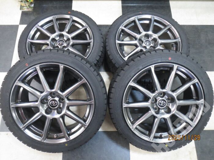 【豊田店】TOYOTA トヨタ ZN6 86 後期 GTリミテッド 純正 17インチ 7.5J +48 5H100 中古 25年製 スタッドレス GOODYEAR ICENAVI7 215/45R17 新品