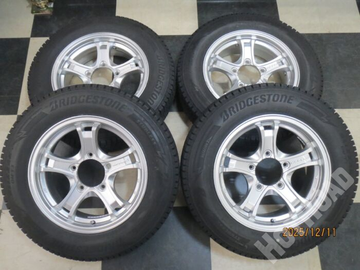 【豊田店】weds KEELER 16インチ ジムニー 5.5J +22 5H139.7 中古 22年製 スタッドレス BRIDGESTONE BLIZZAK DM-V3 175/80R16 中古