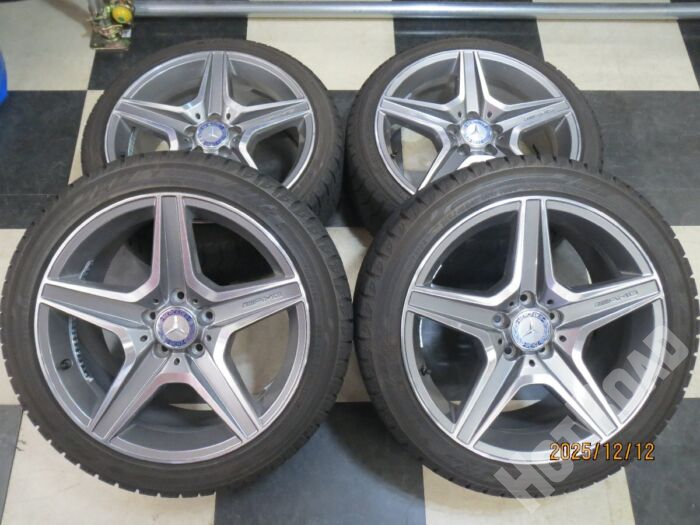 【豊田店】ベンツ W204 C63 AMG 純正 18インチ 8J +45 / 9J +54 5H112 中古 18.19年製 スタッドレス YOKOHAMA ice GUARD 225/40R18 + 255/40R18 中古