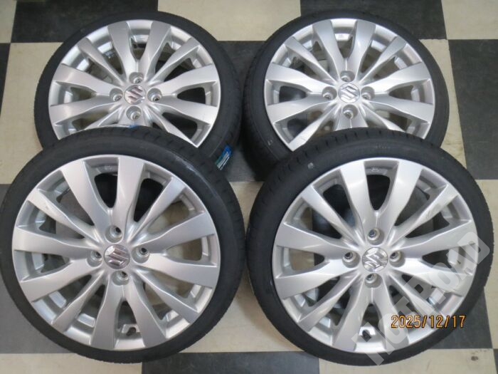 【豊田店】SUZUKI スズキ スイフト 純正 16インチ アルト ワゴンR 6J +45 4H100 中古 25年製 MILEVER HARMONIC PLUS 165/45R16 新品 USDM ローダウン