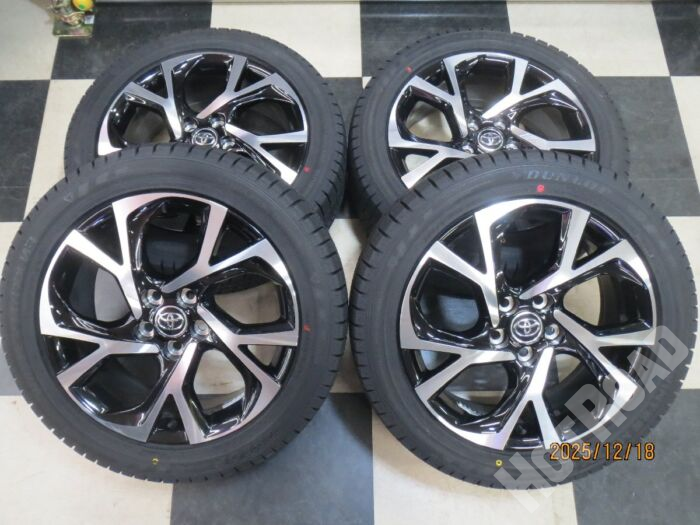 【豊田店】TOYOTA トヨタ C-HR 純正 18インチ エスティマ 7J +50 5H114.3 中古 25年製 スタッドレス DUNLOP WINTERMAXX03 225/50R18 新品