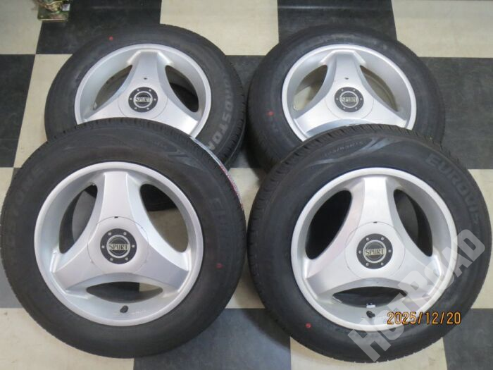 【豊田店】希少 SPURT 3本スポーク 15インチ プリウス 6.5J +45 5H100 / 5H114.3 マルチ 中古 24年製 ROADSTONE EUROVIS HP02 195/65R15 新品 USDM