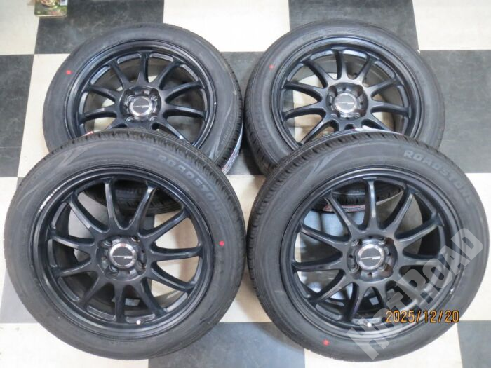【豊田店】WORK EMOTION 11R 16インチ ロードスター ヴィッツ 6.5J +42 4H100 中古 24年製 ROADSTONE EUROVIS HP02 195/50R16 新品 エモーション