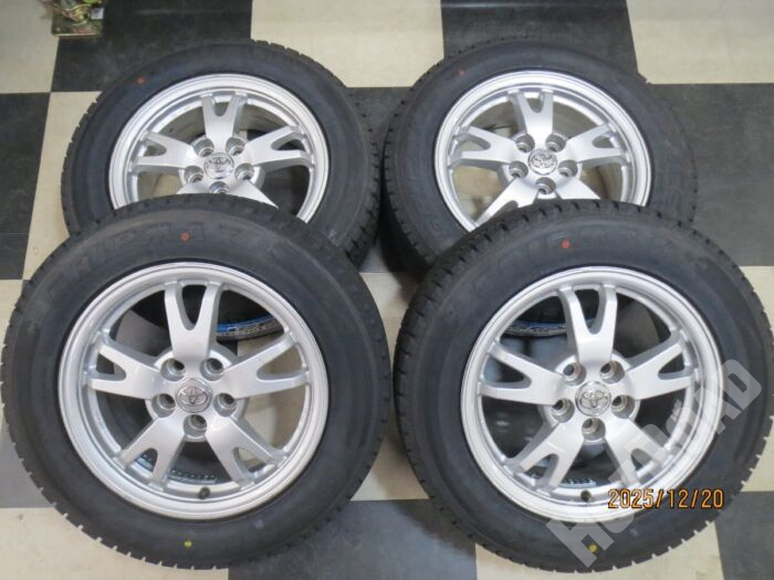 【豊田店】TOYOTA トヨタ 30プリウス 純正 15インチ シエンタ 6J +45 5H100 中古 25年製 スタッドレス GRIPMAX ICEX 185/65R15 新品